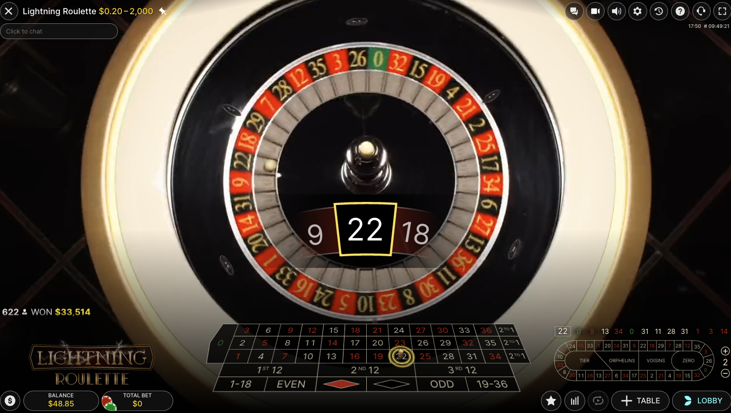 Så spelar du Lightning Roulette