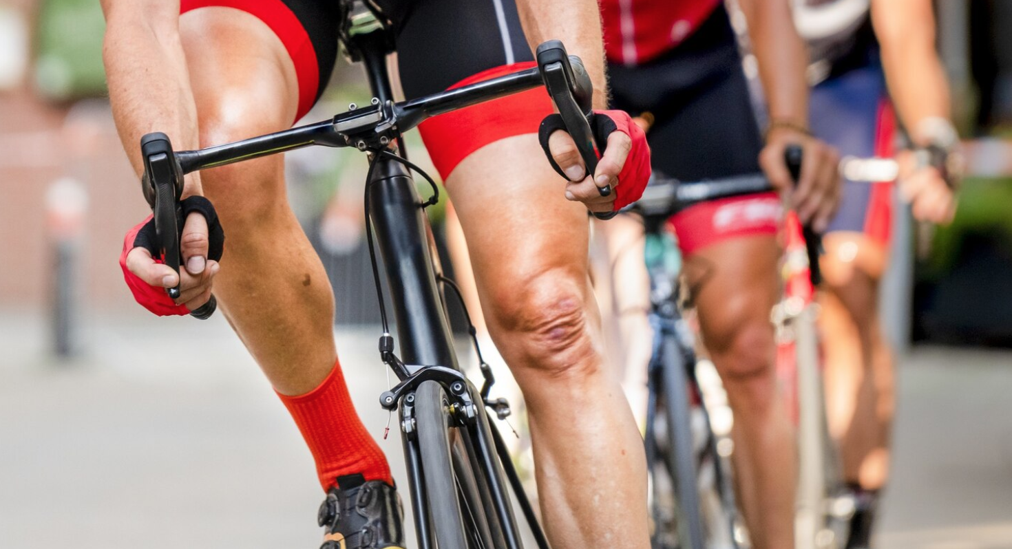 Cyclist in a bycicle race