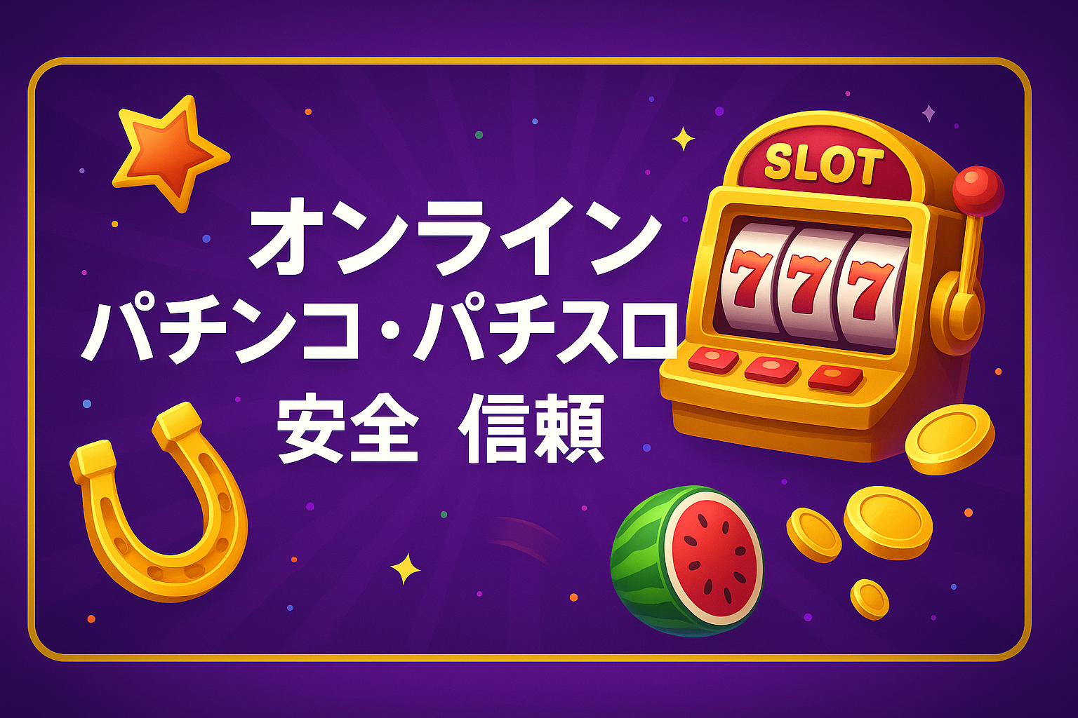 オンラインパチンコパチスロ安全信頼