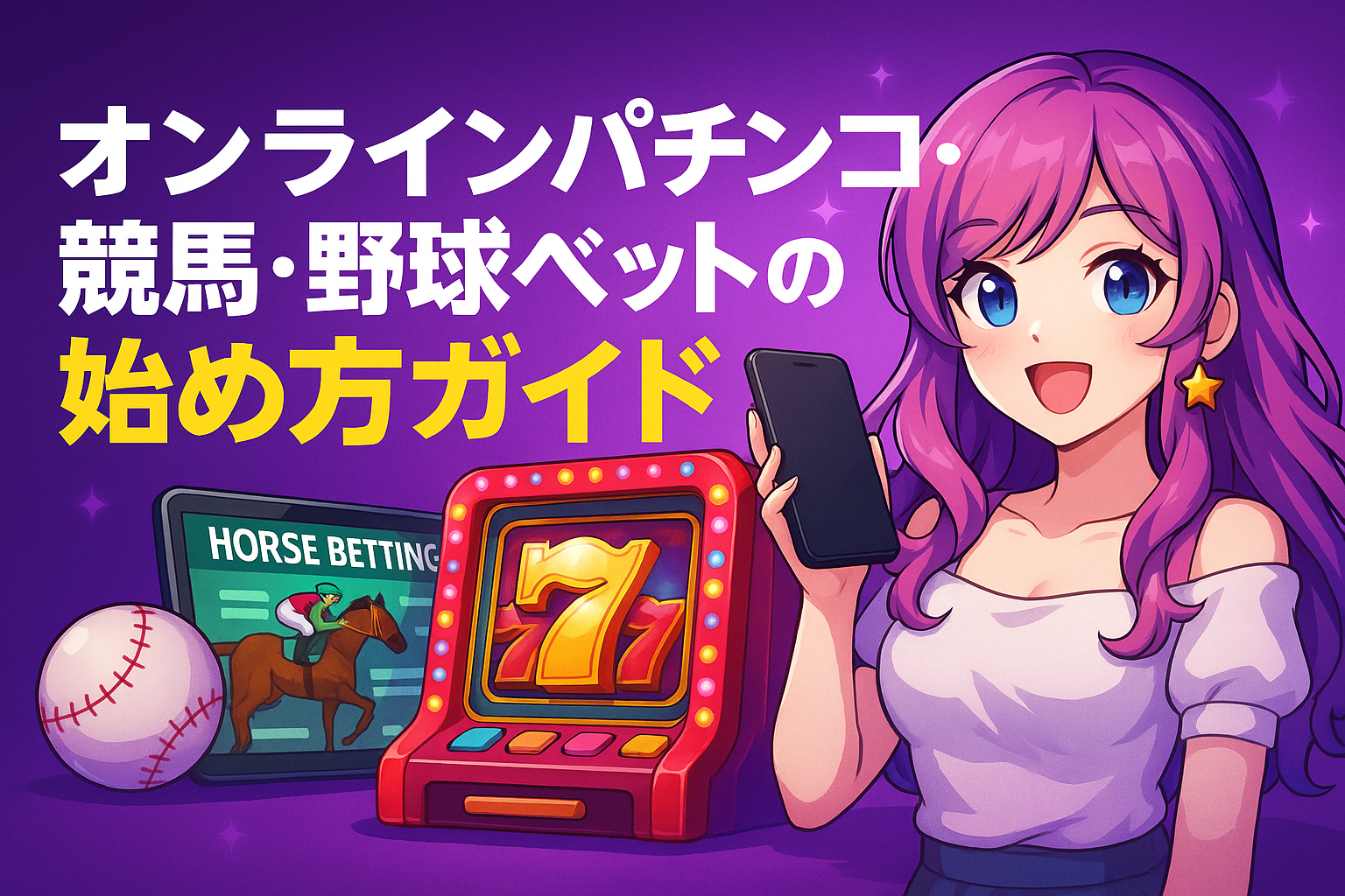 オンラインパチンコ・競馬・野球ベットの始め方ガイド