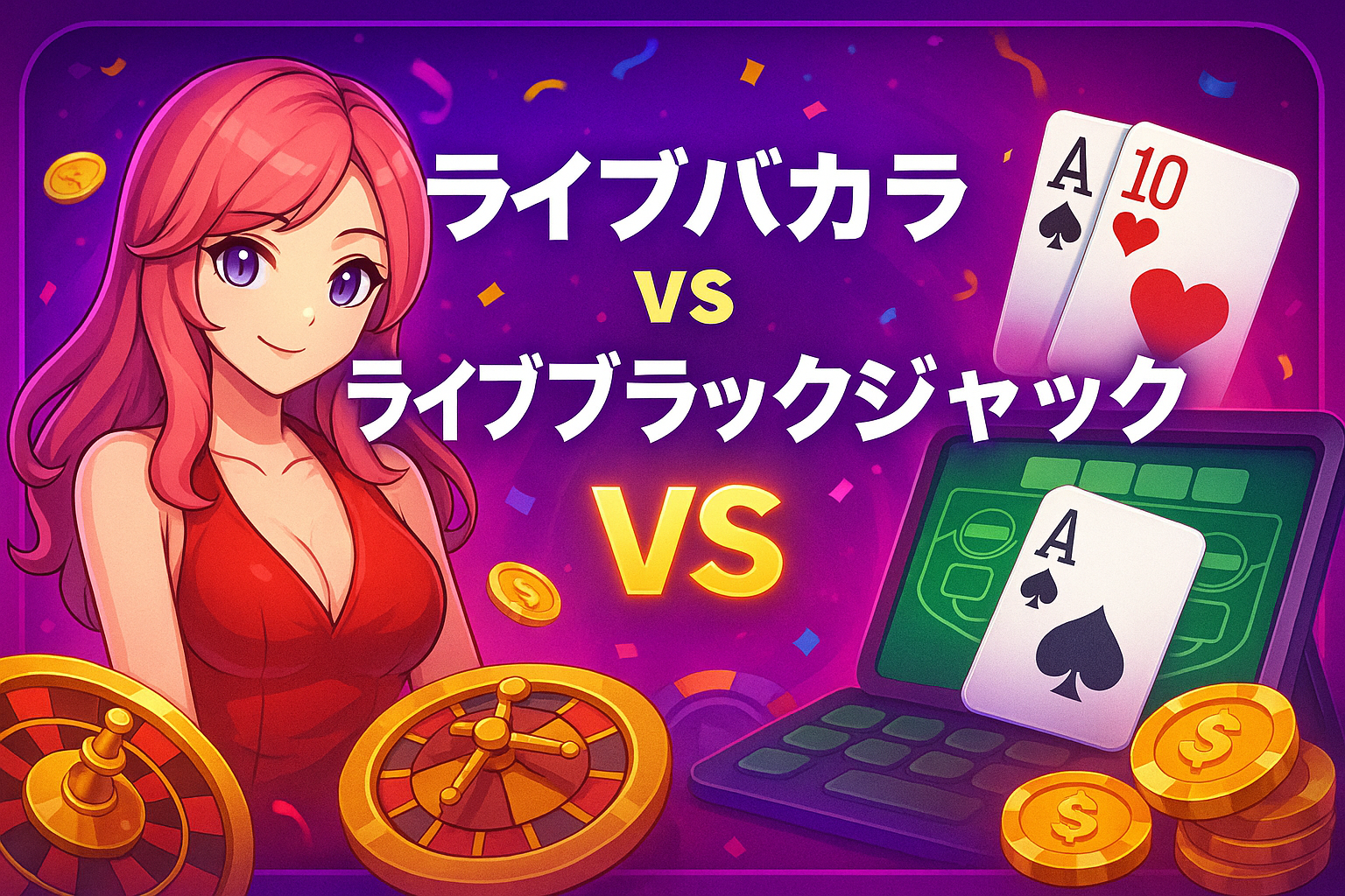ライブバカラ vs ライブブラックジャック