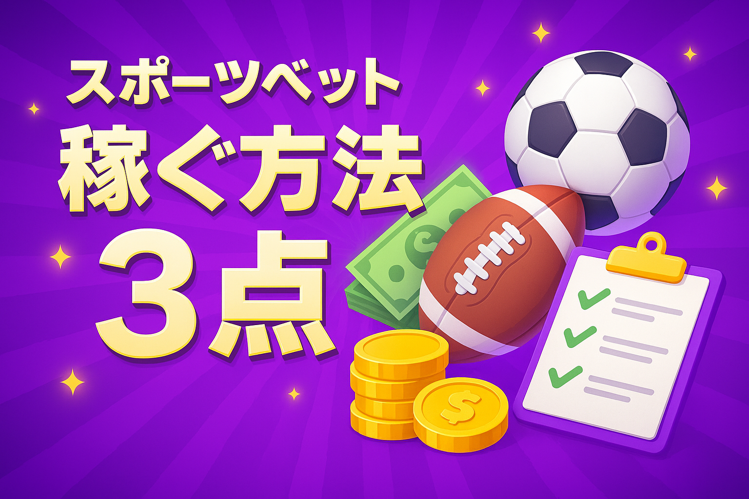 スポーツベット稼ぐ方法３点
