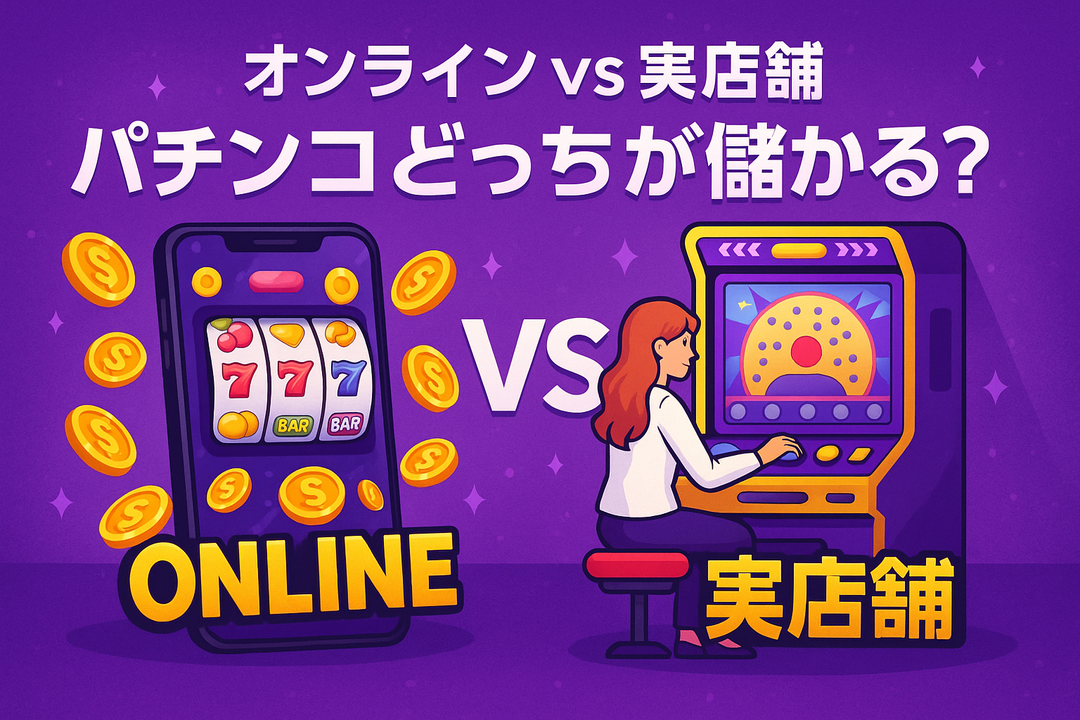 オンラインvs実店舗パチンコどっちが儲かる?