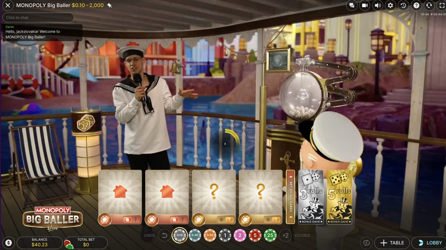 Monopoly Big Baller is a live casino game by Evolution Gaming inspired by the Monopoly board game and bingo-style mechanics