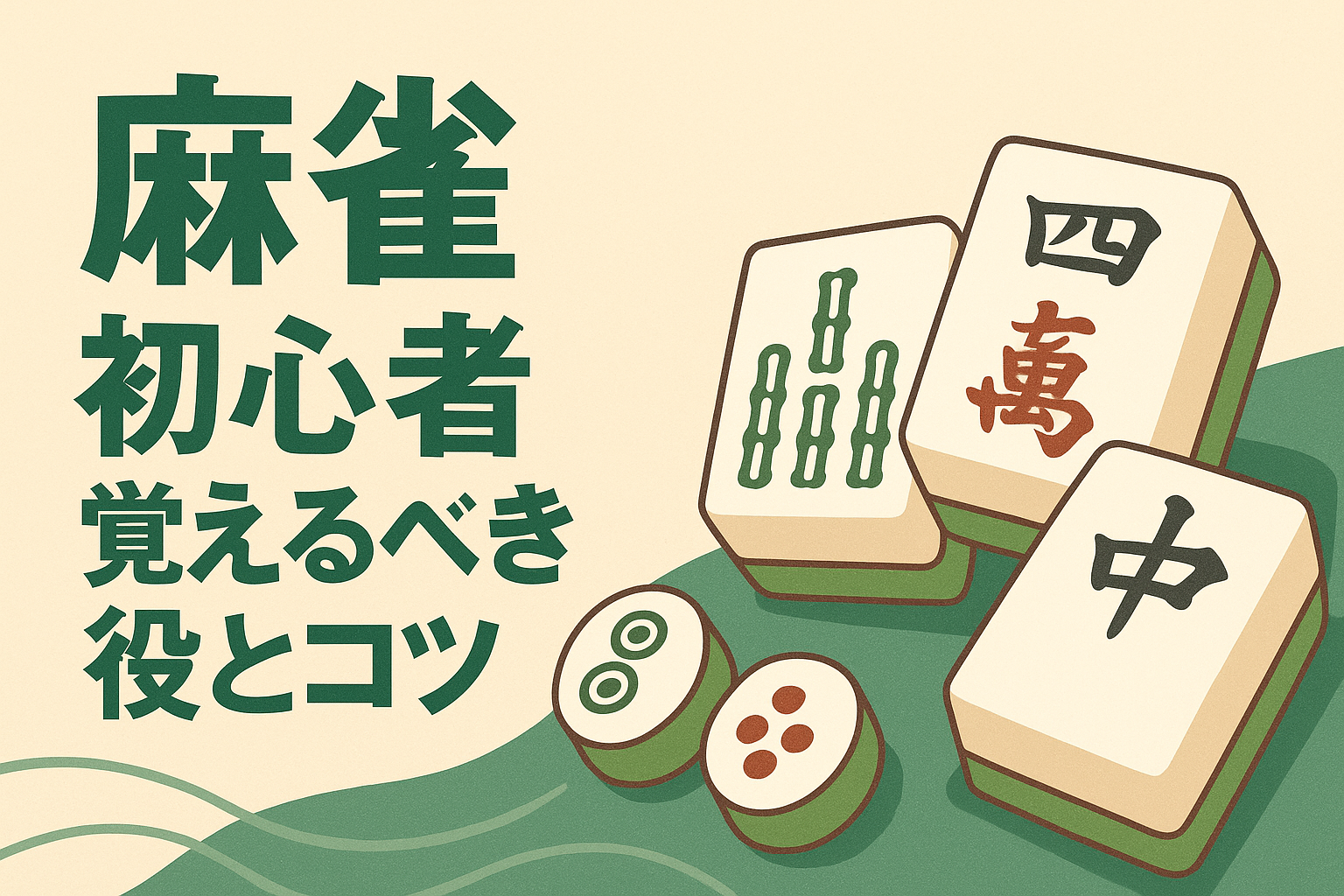麻雀 初心者 覚えるべき 役とコツ