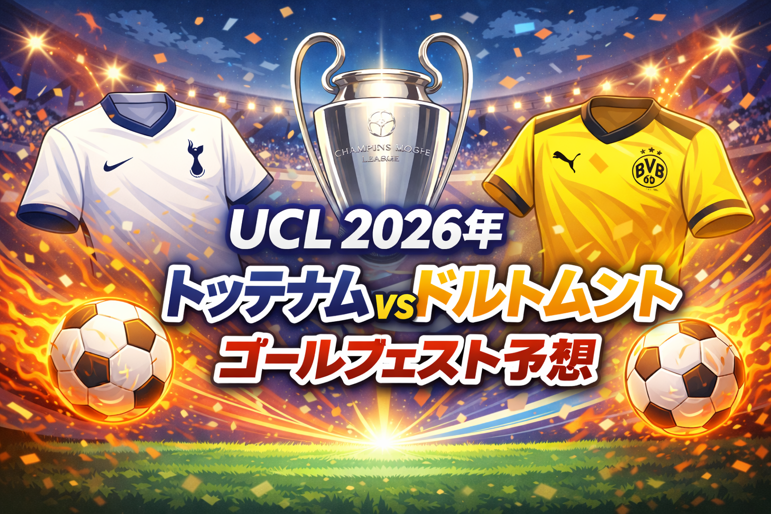 UCL 2026年 トッテナム vs ドルトムント ゴールフェスト予想