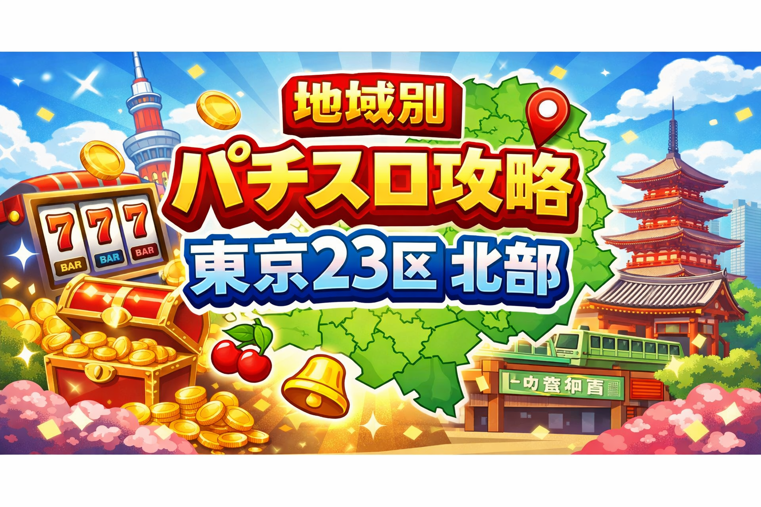 地域別 パチスロ攻略 東京23区 北部