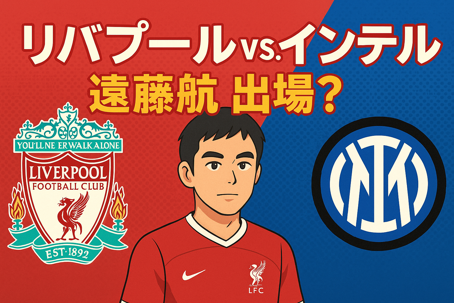 リバプール vs. インテル 遠藤航 出場?