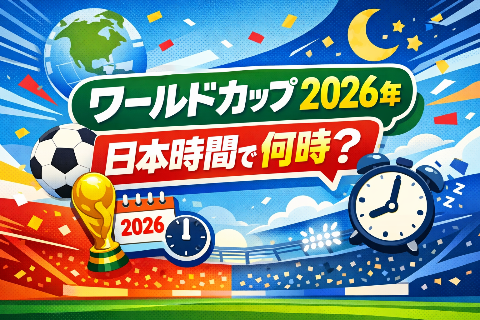 ワールドカップ 2026年 日本時間で何時?