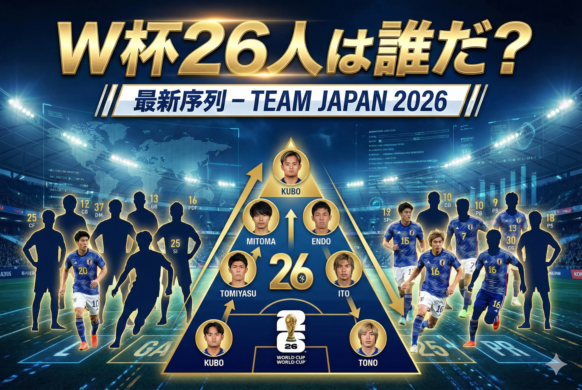 【代表選考サバイバル】今週の勝者は久保建英と鈴木彩艶だ!W杯メンバー26人最新予想【2月第3週版】
