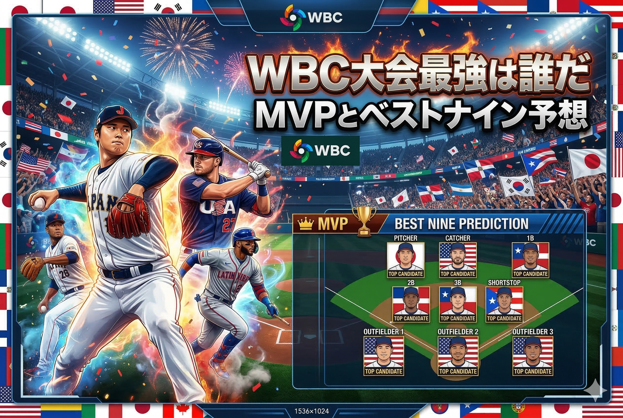 【WBC】MVPは誰だ|ベストナイン予想まとめ