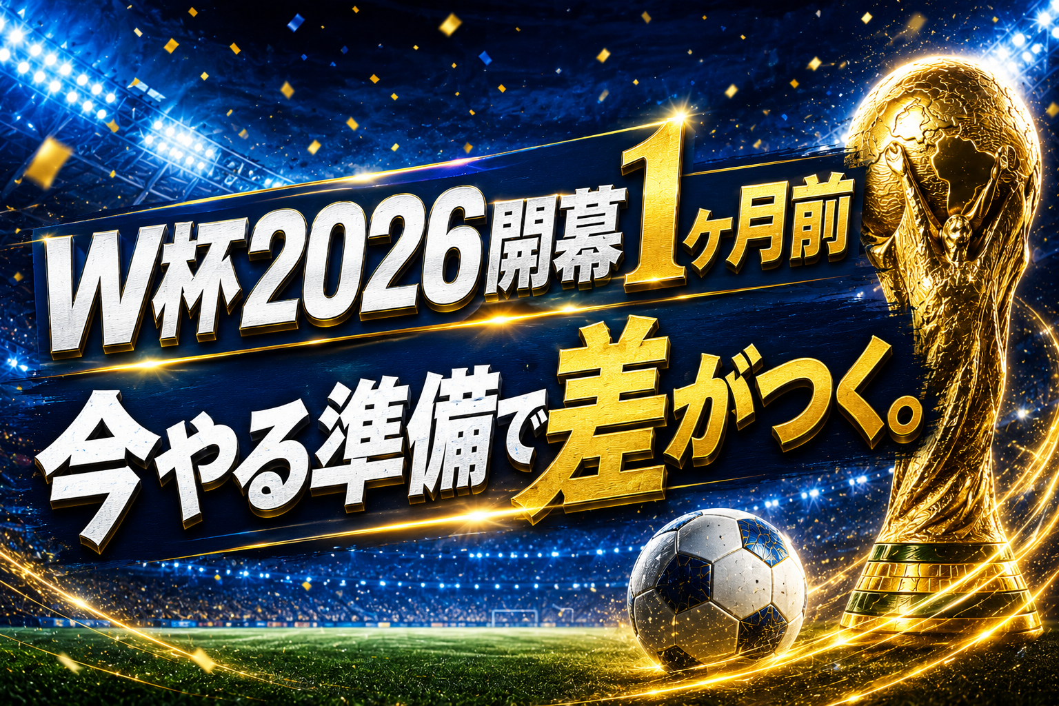 【W杯2026開幕1ヶ月前】今やる準備で差がつく。勝てる人のチェックリスト