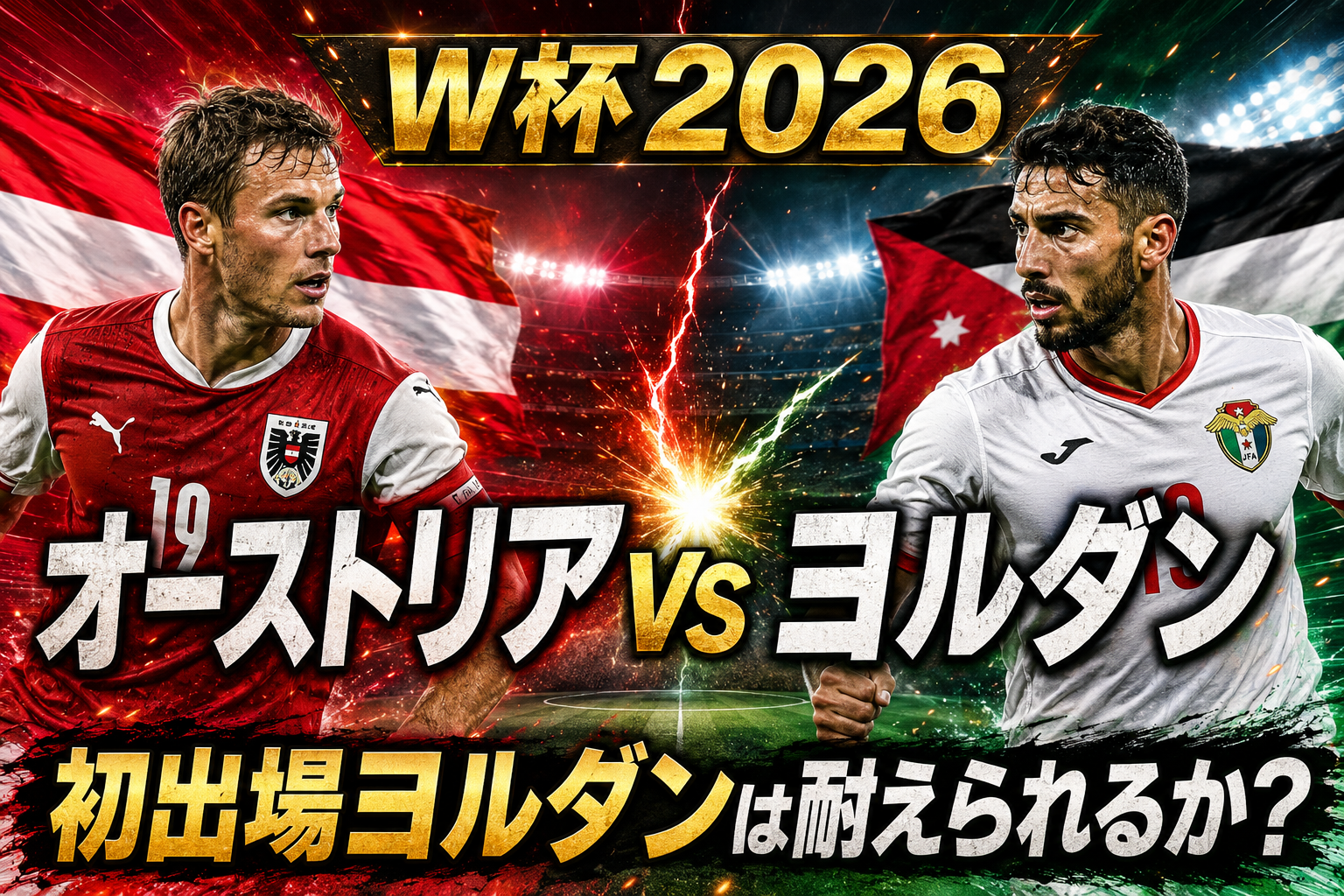 【W杯2026】オーストリア vs ヨルダン予想|初出場ヨルダンは耐えられるか?
