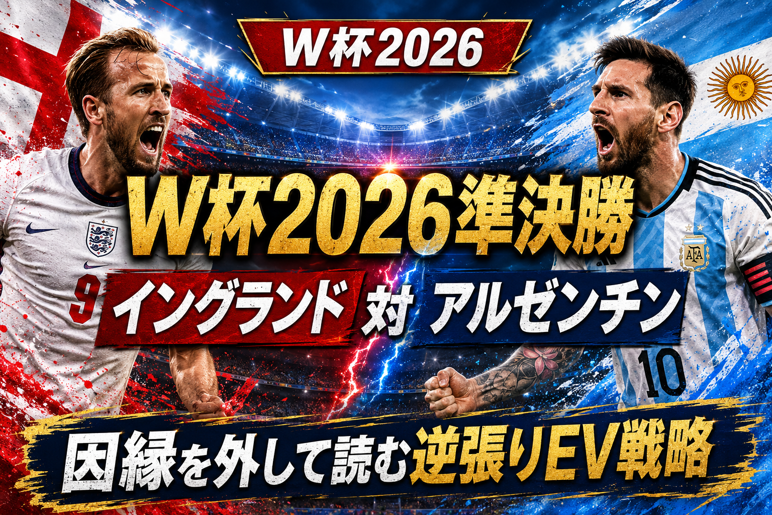 【W杯2026準決勝】イングランド対アルゼンチン予想
