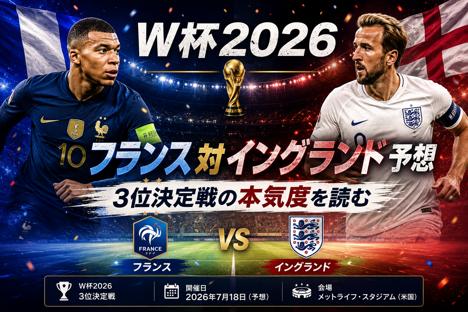 【W杯2026】フランス対イングランド予想