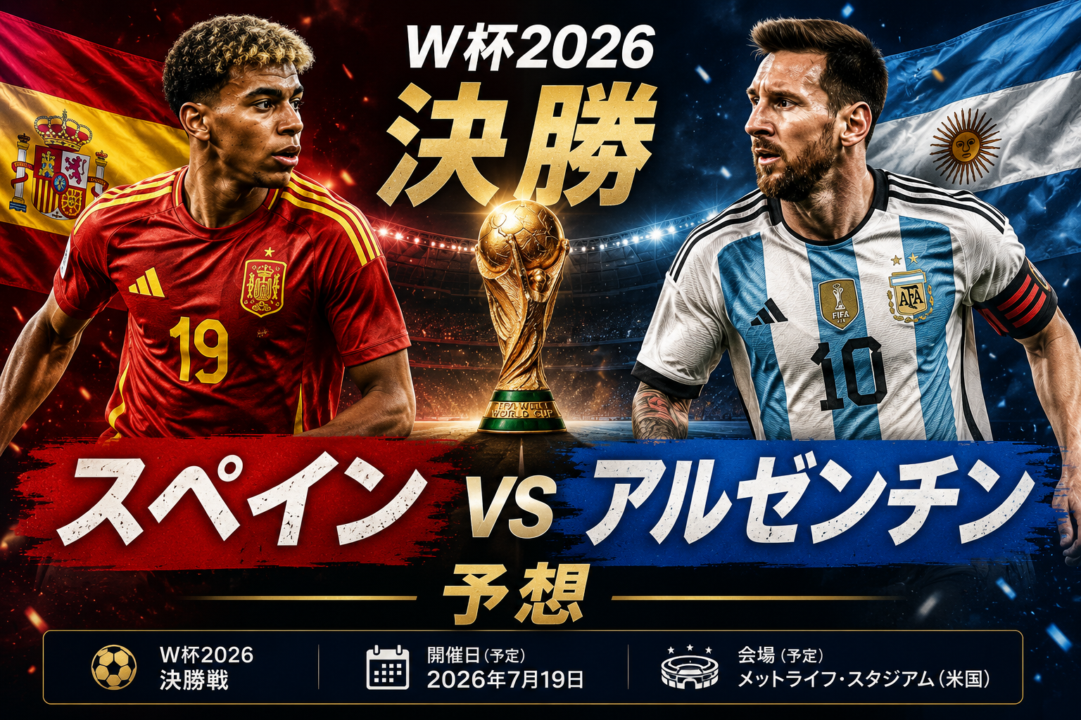 【W杯2026】スペイン対アルゼンチン予想