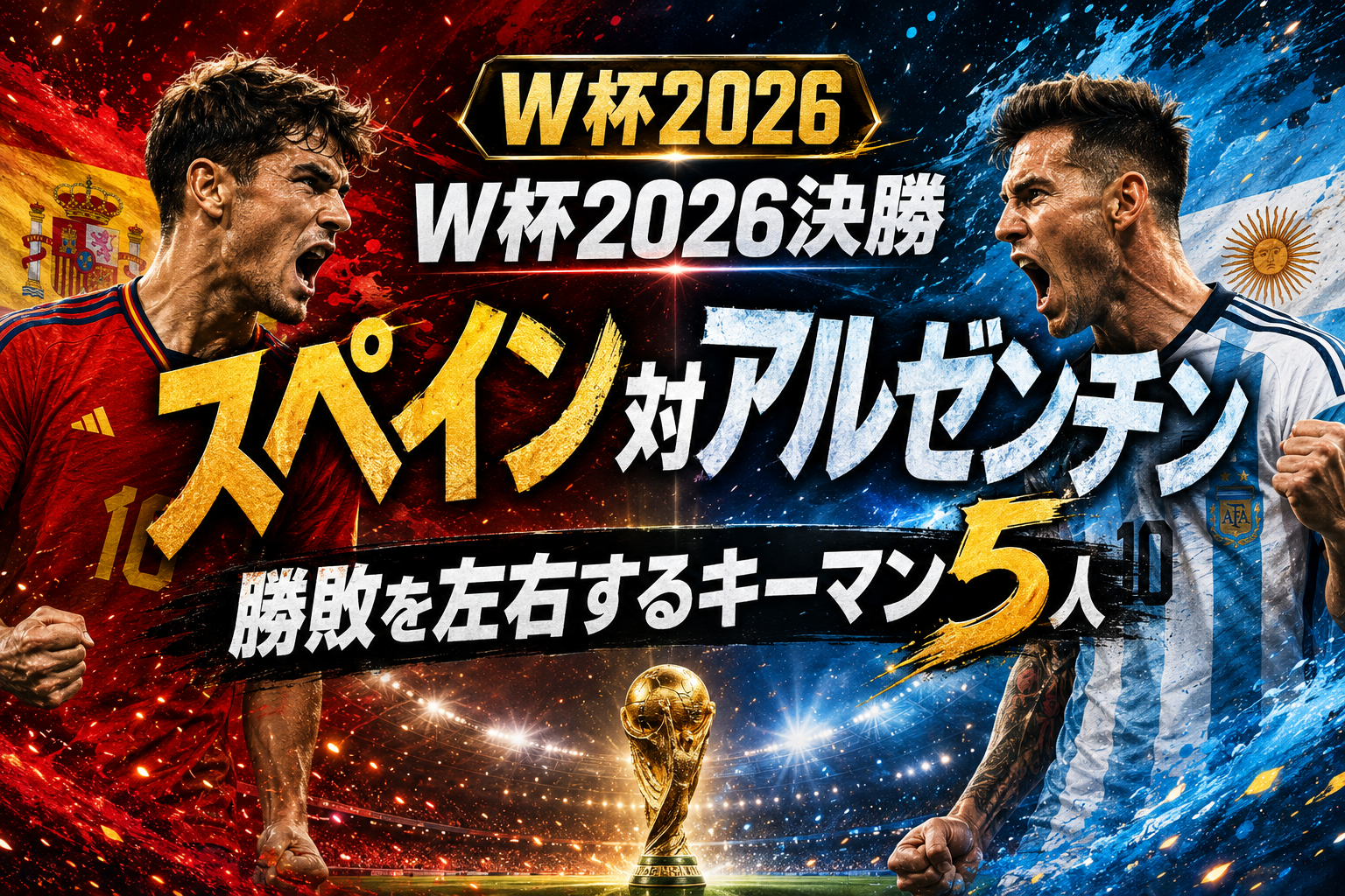 【W杯2026】スペイン対アルゼンチンのキーマン5人|勝敗を左右する選手は誰か