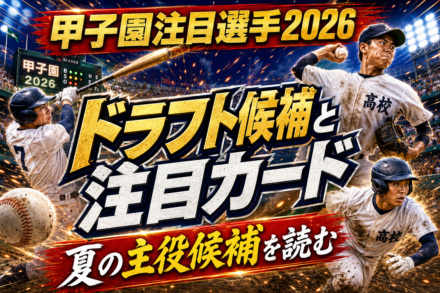 【甲子園注目選手2026】ドラフト候補・日程・優勝予想・注目カードを総まとめ