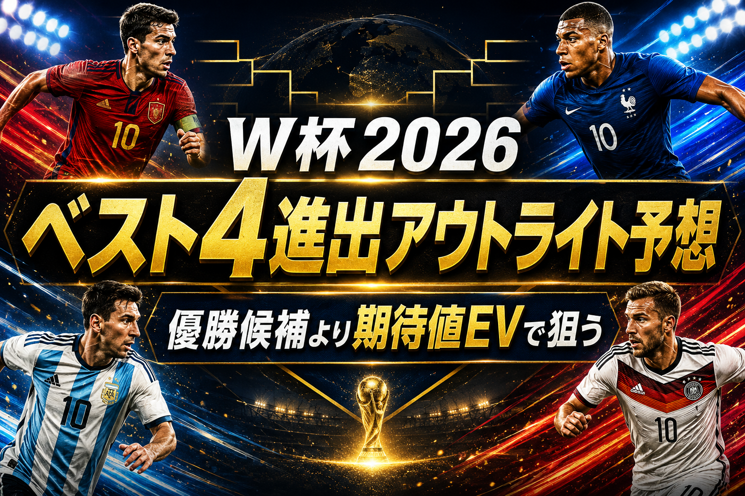 【W杯2026】ベスト4進出アウトライト予想