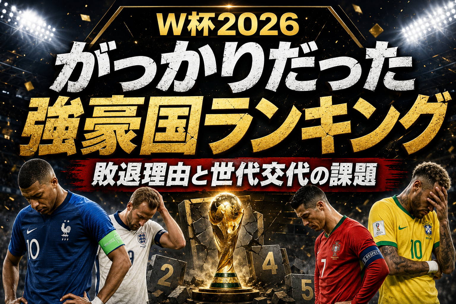 【W杯2026】がっかりだった強豪国ランキング|敗退理由と世代交代の課題