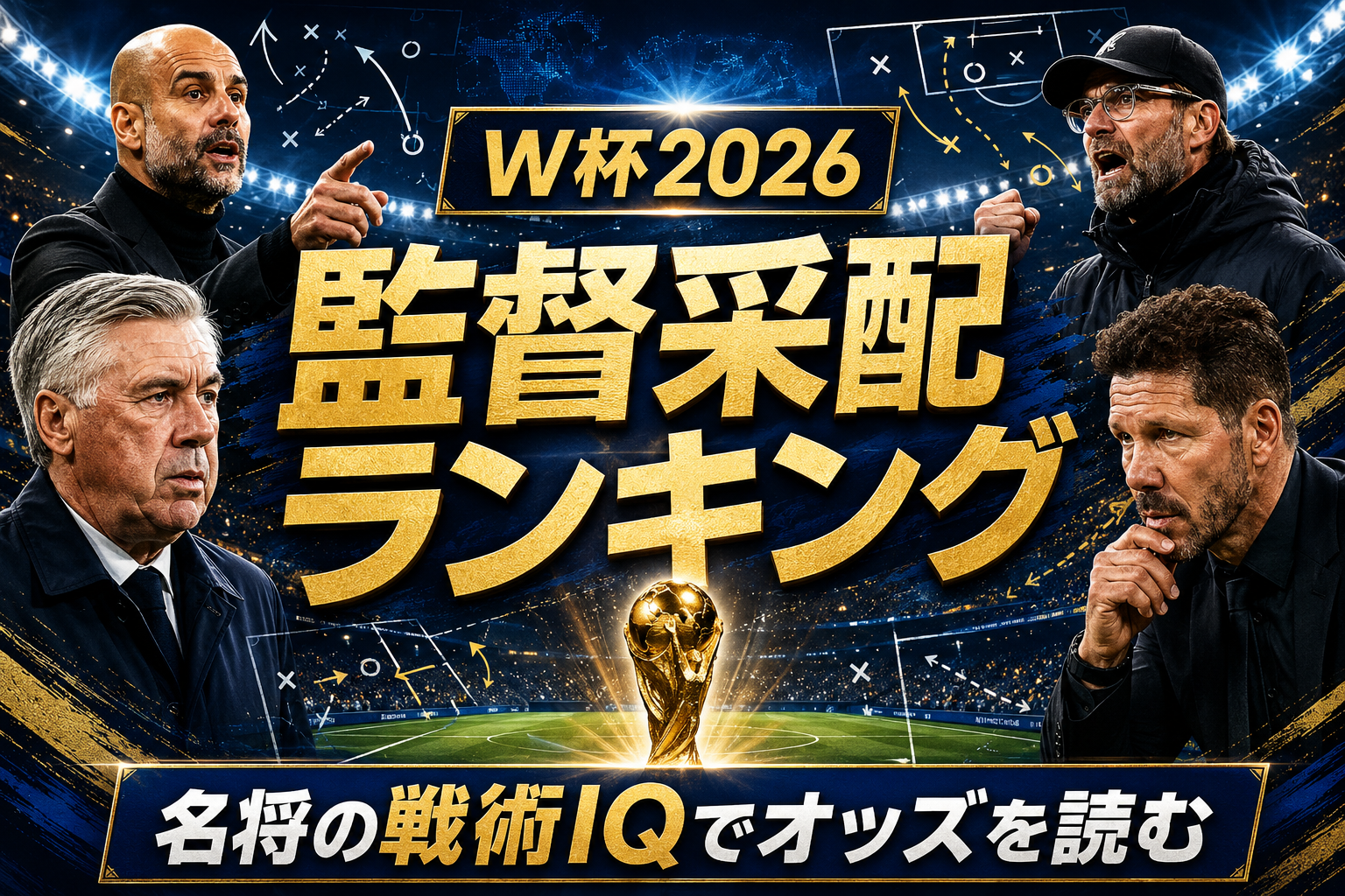 【W杯2026】監督采配ランキング|名将の戦術IQ