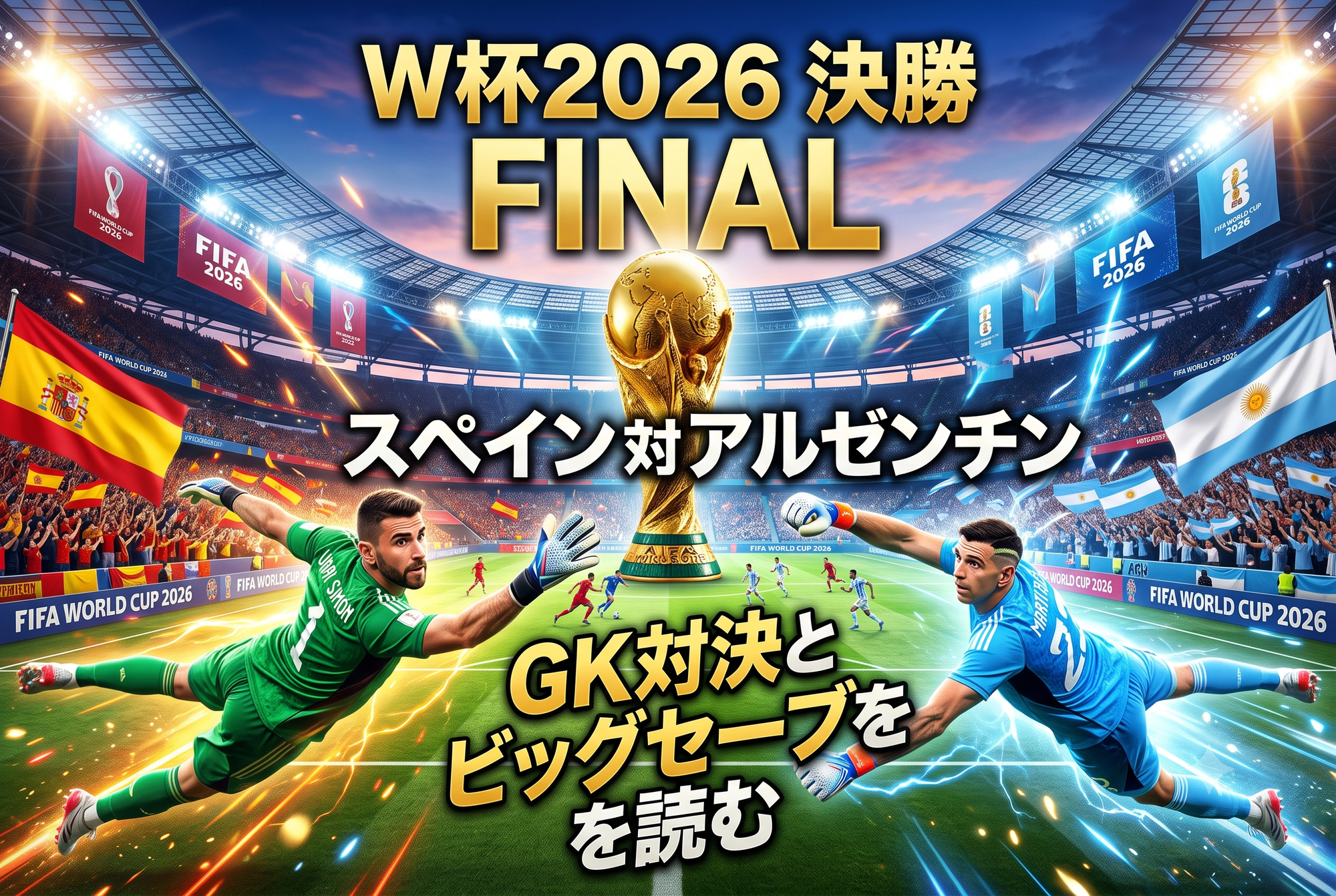 【W杯2026】スペイン対アルゼンチンのGK対決|ビッグセーブが勝敗を分ける理由