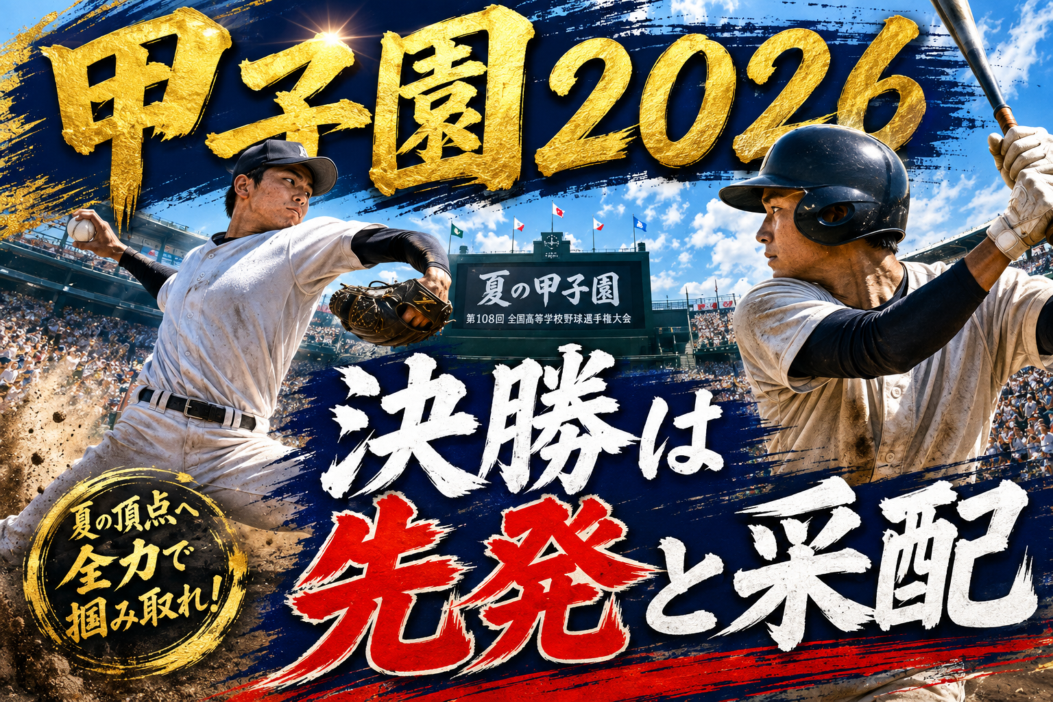 甲子園2026決勝予想|優勝を分ける先発投手と終盤の采配