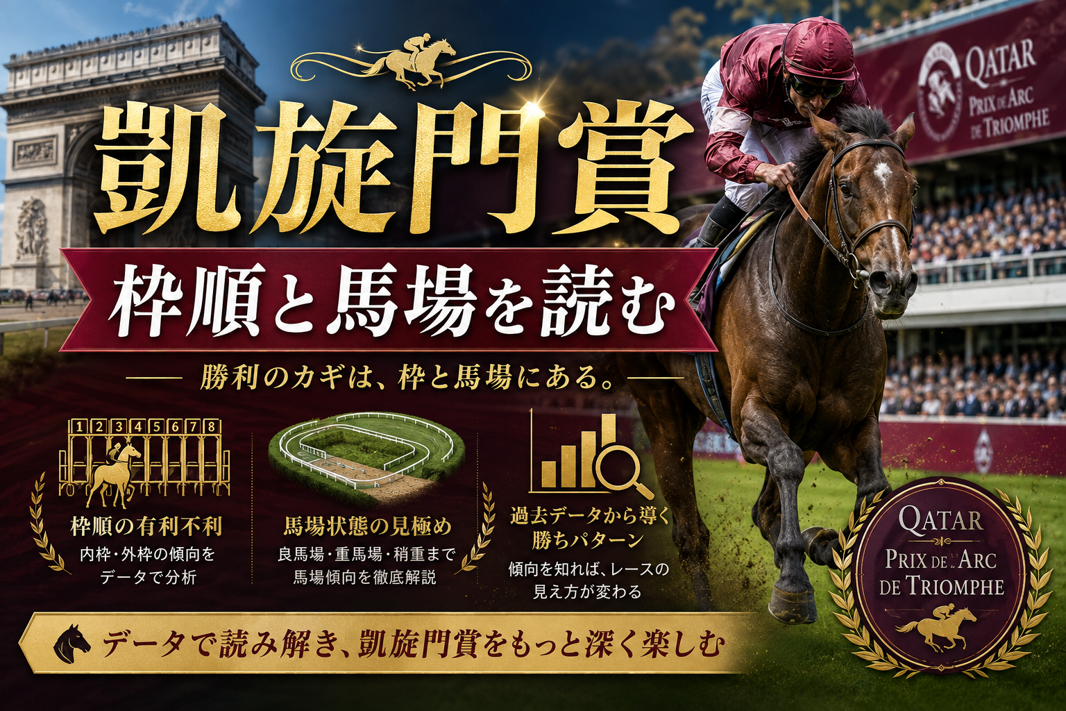 パリロンシャン2400m攻略|凱旋門賞で重要な枠順と馬場適性