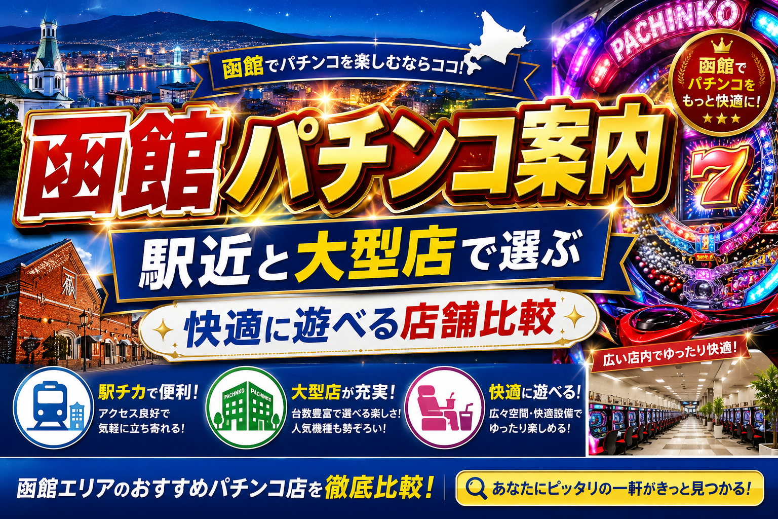 【函館市のパチンコ店おすすめランキング】駅近・大型・快適さで選ぶ