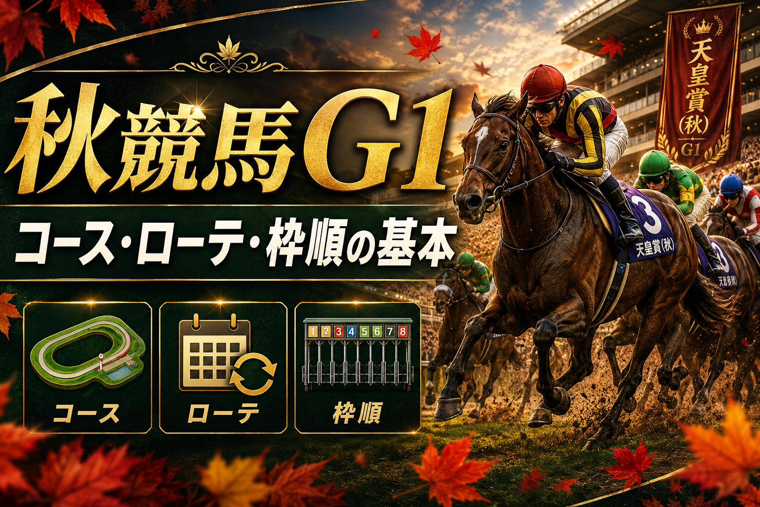 秋競馬G1予想の基本|コース・ローテーション・枠順の見方
