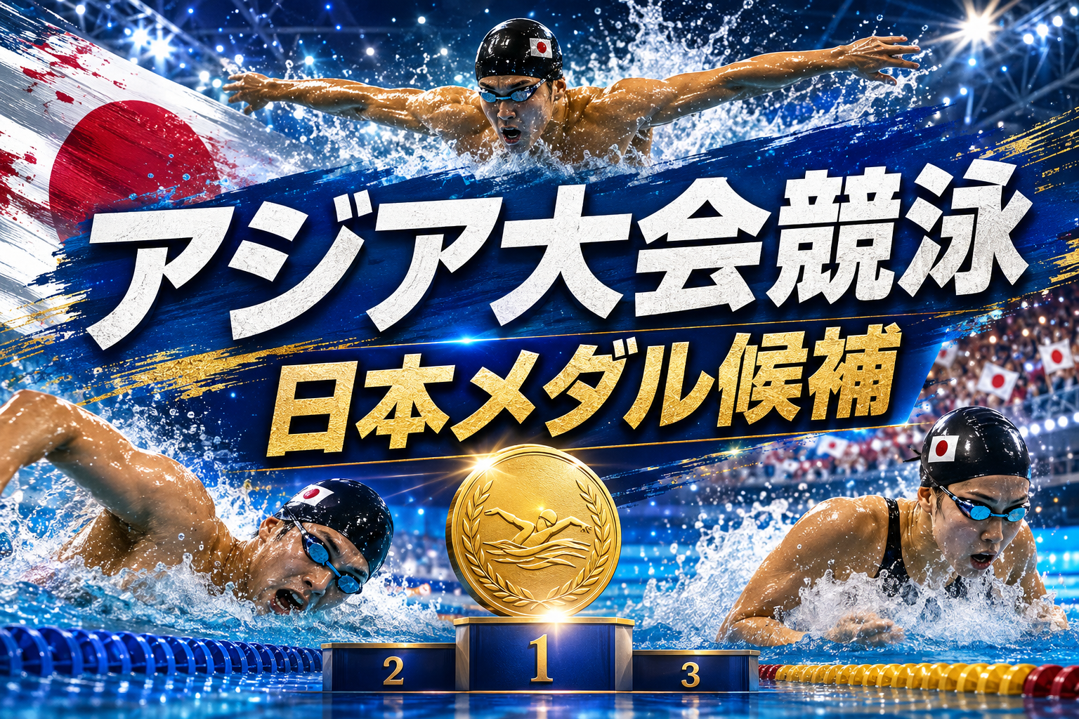 アジア競技大会2026競泳展望|日本代表の注目種目とメダル予想
