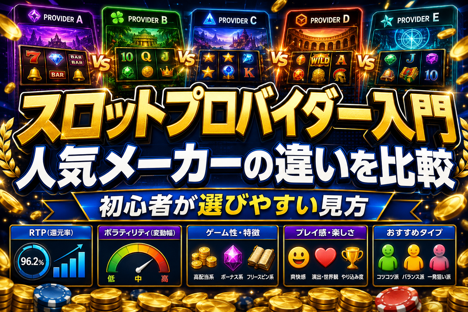 【スロットプロバイダー比較】仕組み・遊び方・初心者向けの選び方を解説