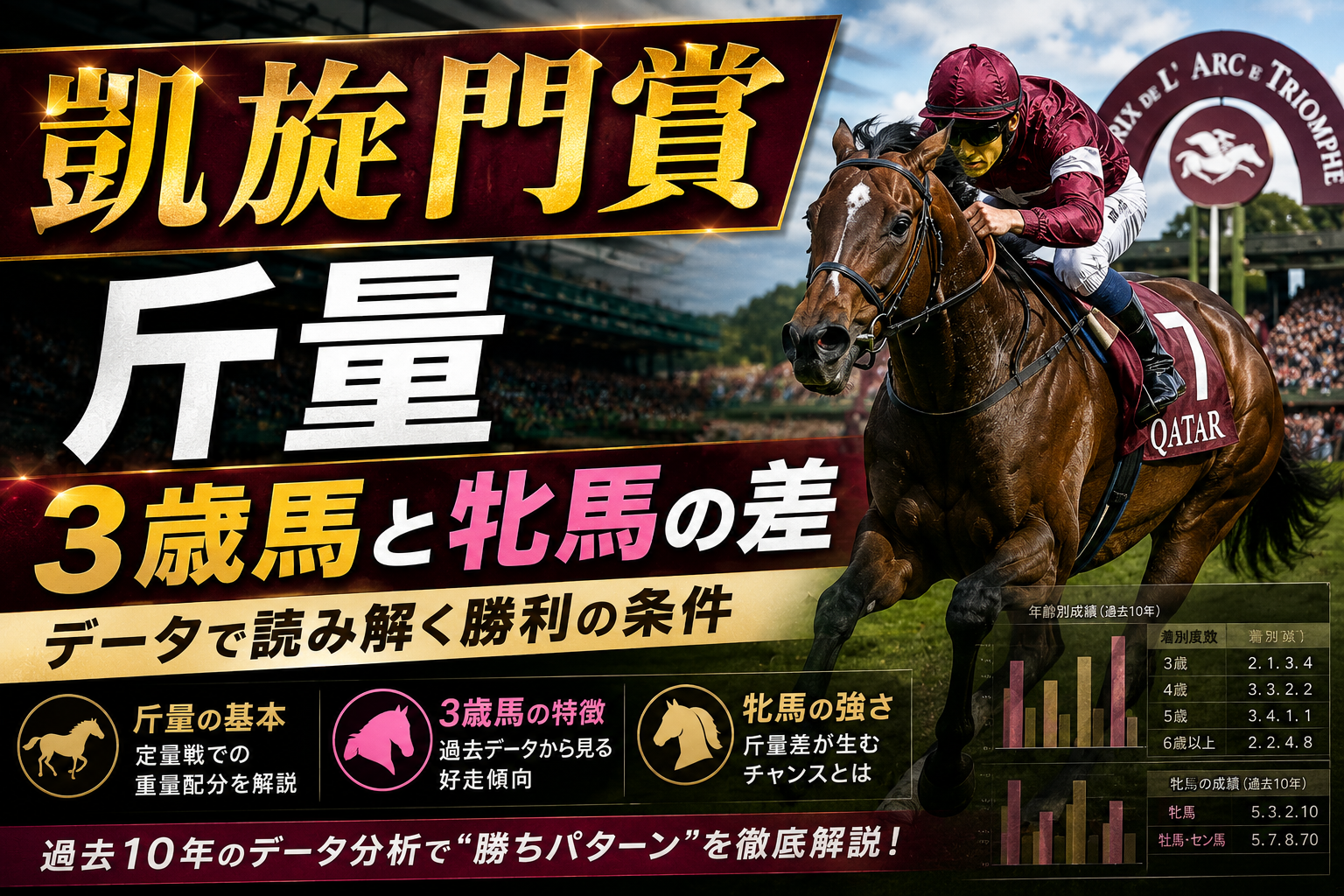 凱旋門賞の斤量差を解説|3歳馬と牝馬が有利とされる理由