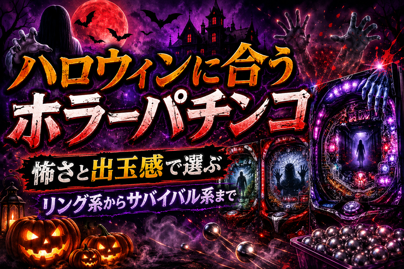 【ホラーパチンコ特集】ハロウィンに遊びたい仕組み・特徴・初心者向け比較