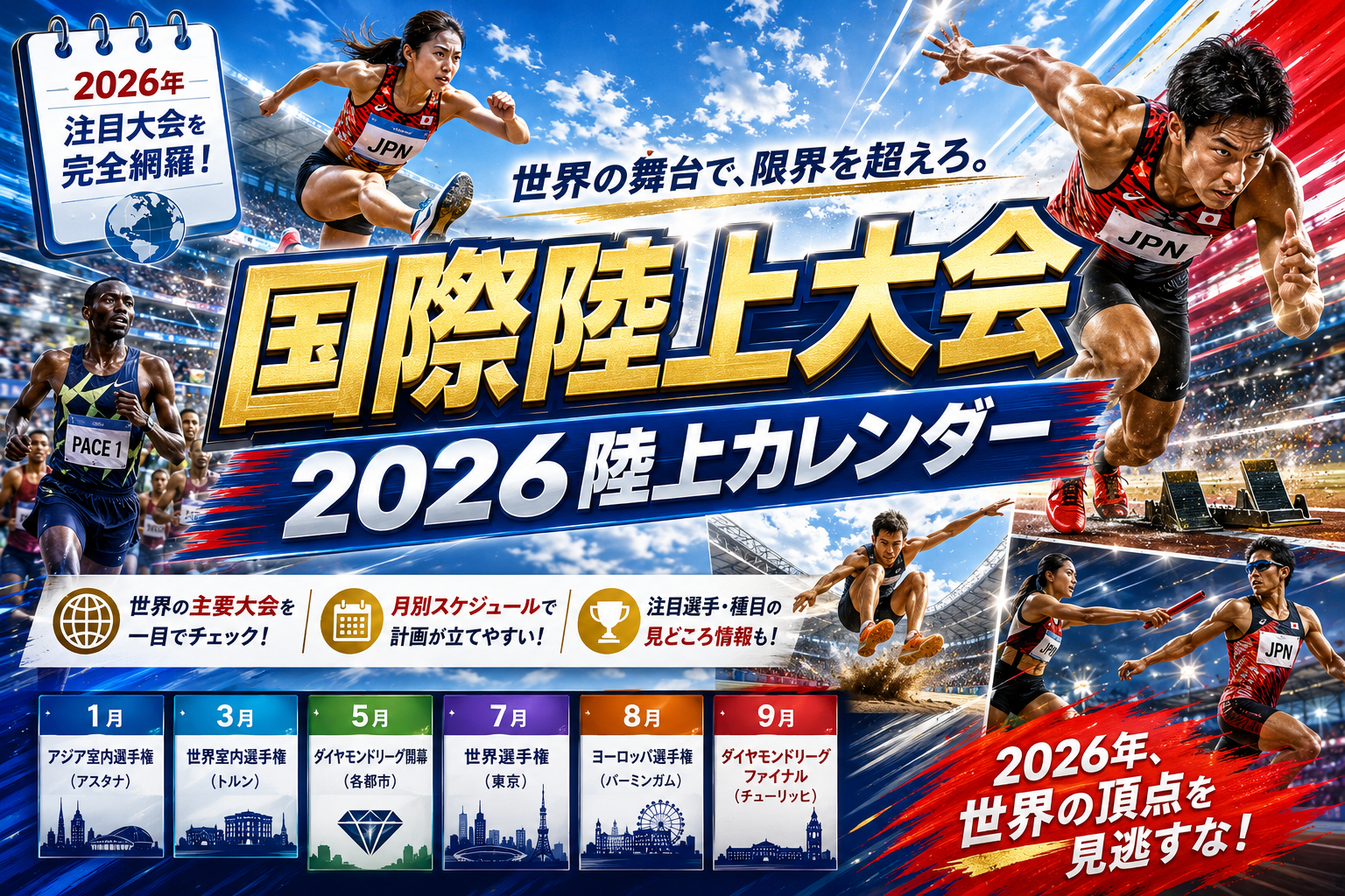 国際陸上大会の最新情報と注目ポイントをまとめて解説|陸上日本代表2026の見どころ