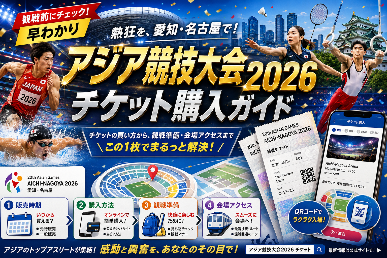 アジア競技大会2026チケットガイド|購入方法と人気競技の選び方