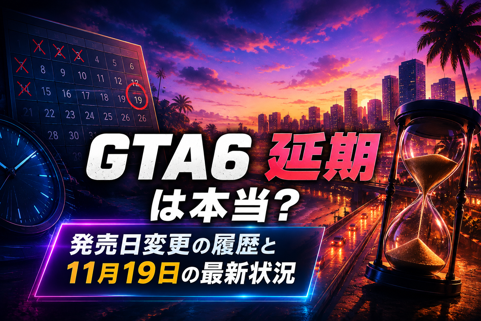 GTA6 延期は本当 発売日変更の履歴と11月19日の最新状況