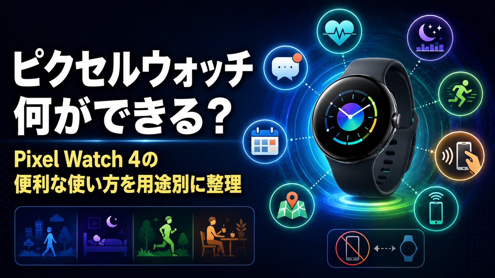 ピクセルウォッチ 何ができる?Pixel Watch 4の便利な使い方を用途別に整理