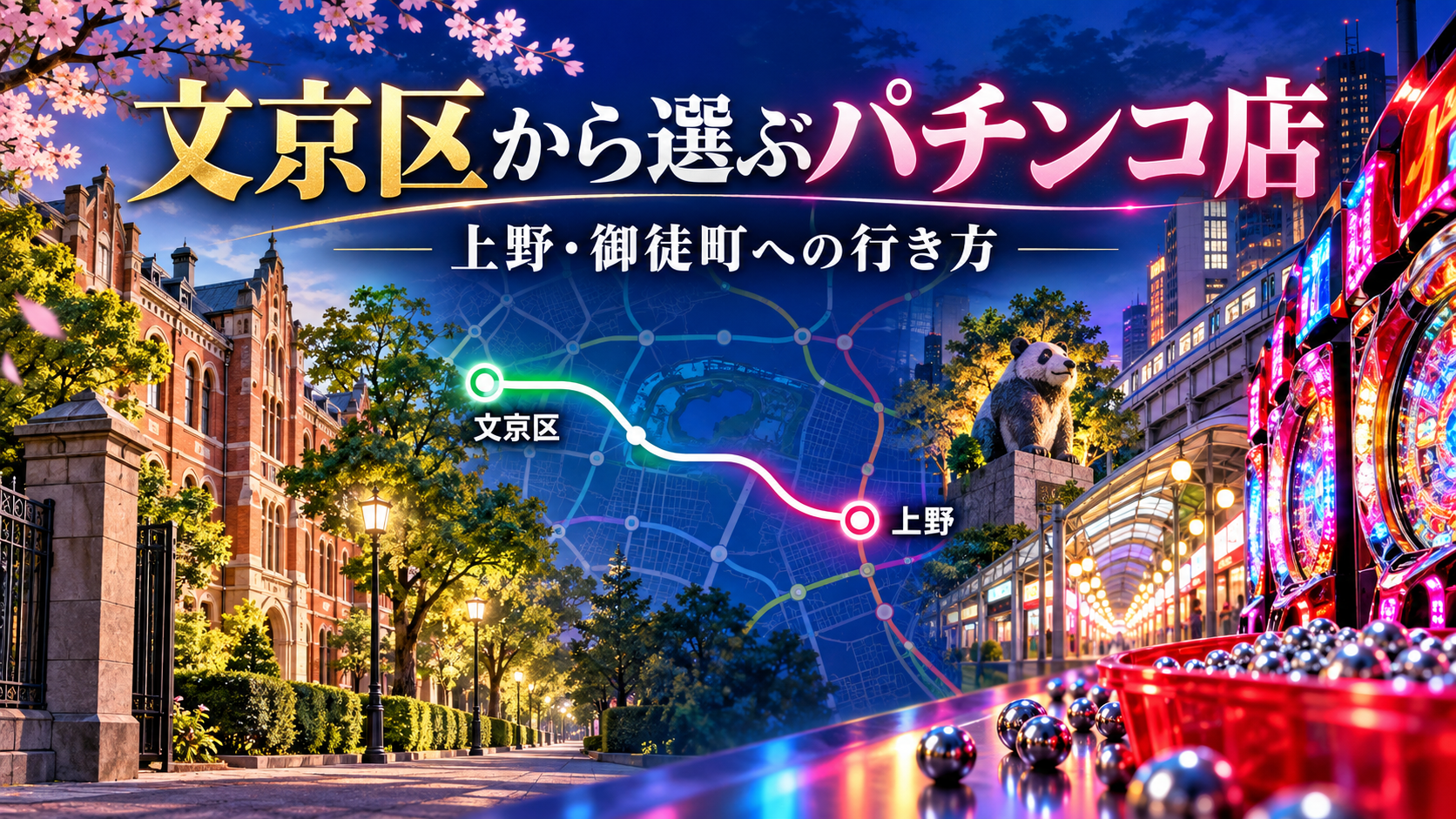 文京区から行きやすいパチンコ店|上野・御徒町の実在店を選ぶ