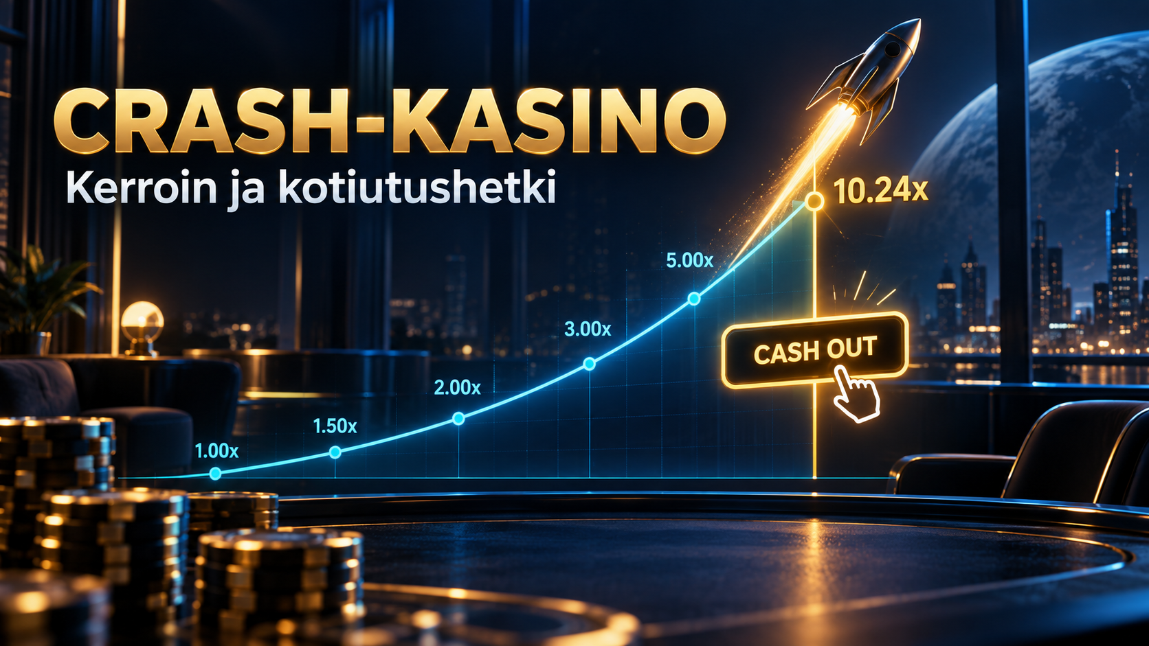 Crash-kasino: miten kerroinpelit toimivat ja milloin kotiuttaa