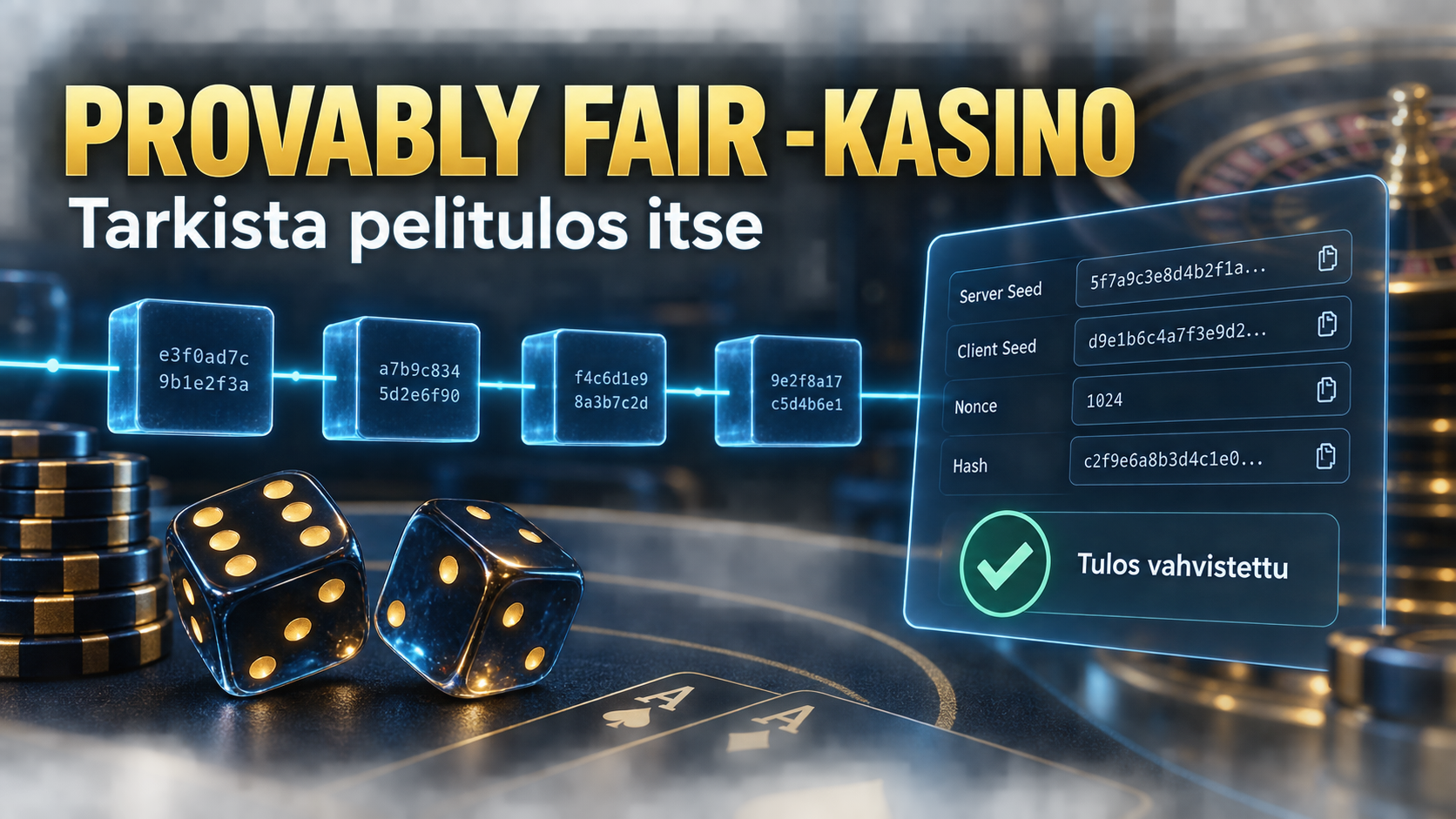 Provably fair -kasino: näin tarkistat pelituloksen itse