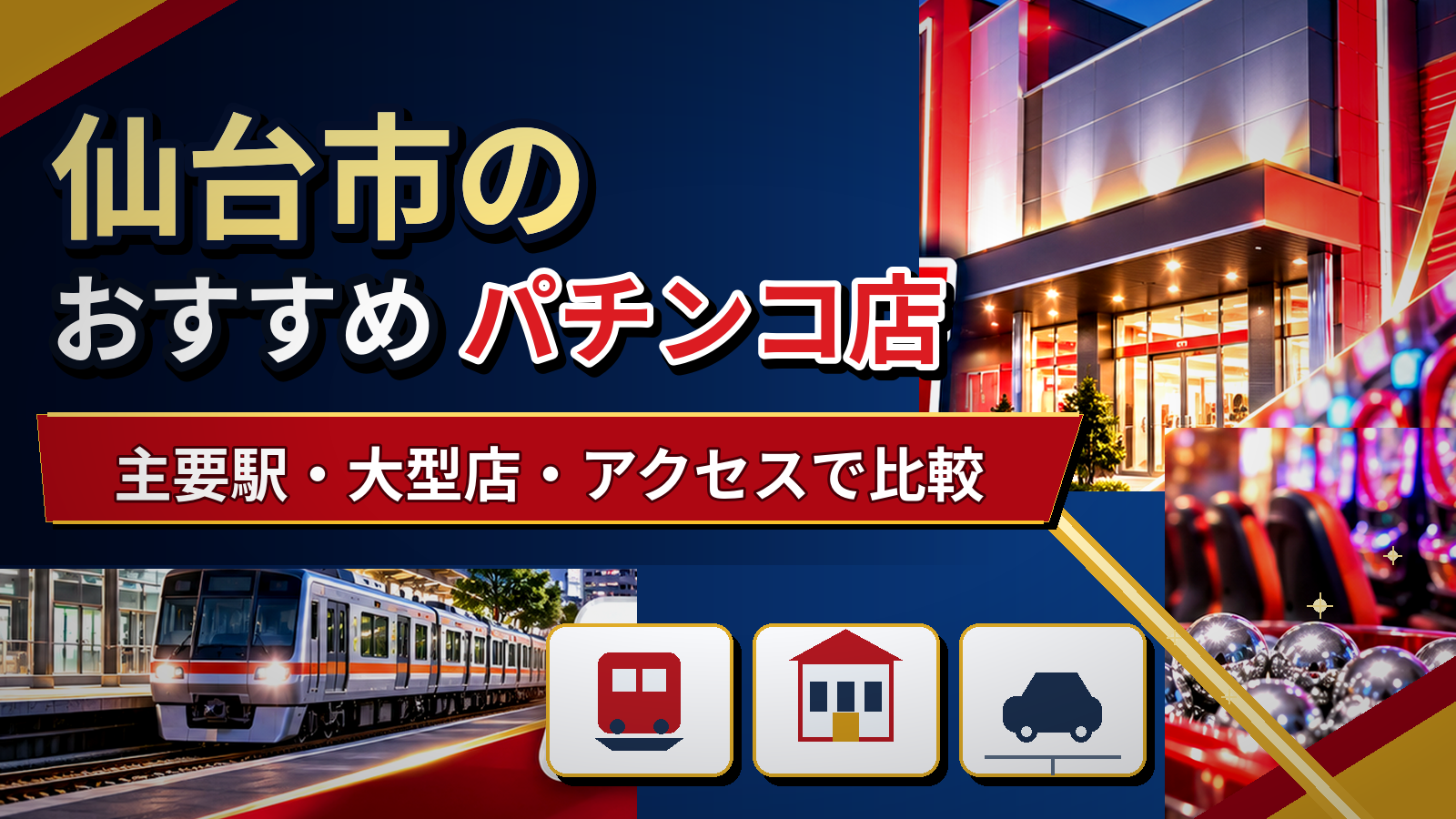 仙台市のおすすめパチンコ店|主要駅・大型店・アクセスで比較