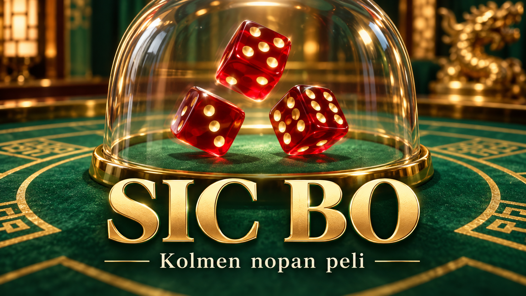 Sic Bo: kolmen nopan pöytäalue ja erilaiset tulosvedot selitettynä