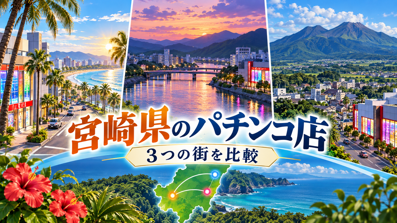 宮崎県のパチンコ店を3都市で選ぶ|宮崎市・延岡市・都城市の実在店