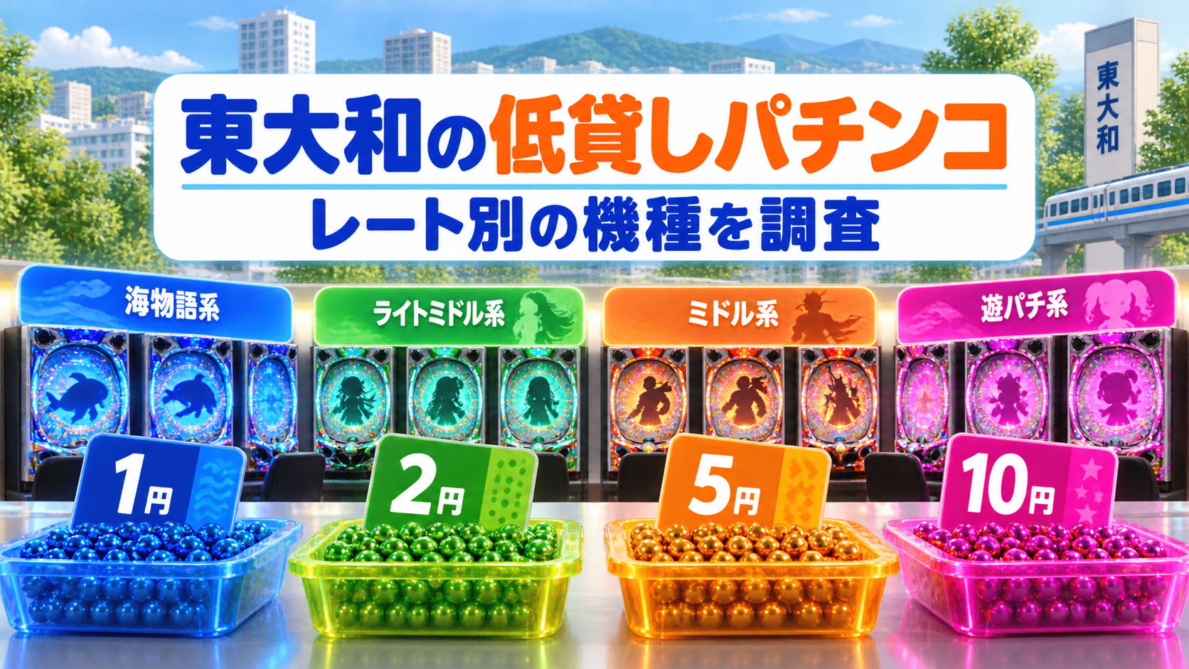 東大和のパチンコ店、低貸しは何が選べる?レート別の機種を調査