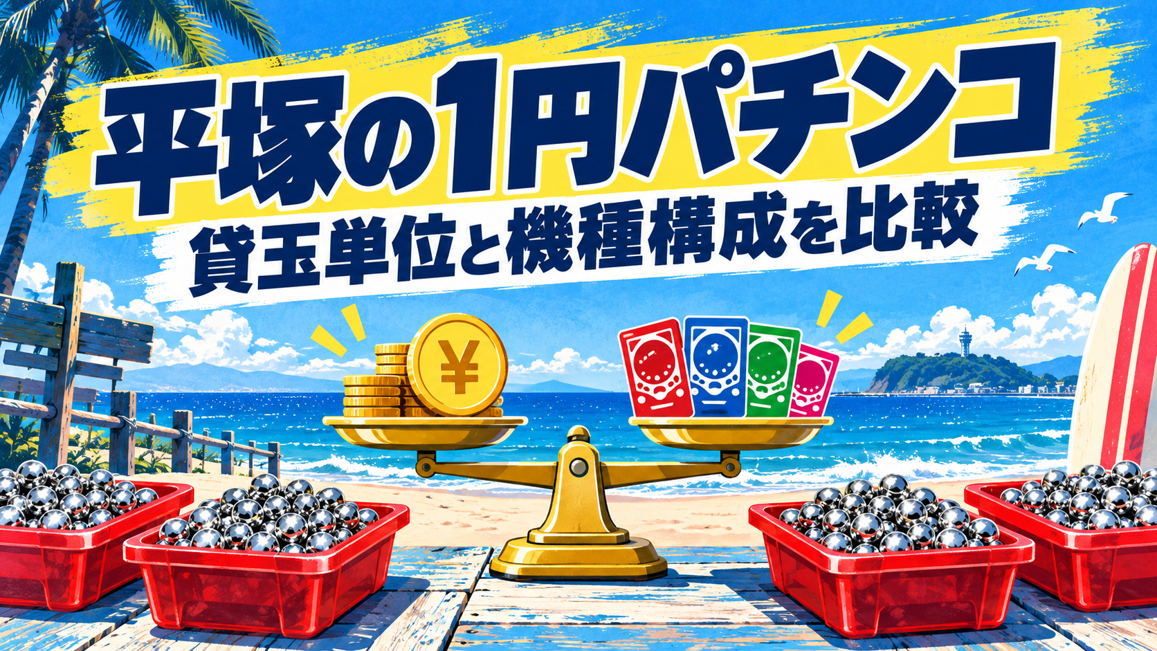 平塚で1円パチンコを選ぶ前に|貸玉単位と機種構成を見比べる