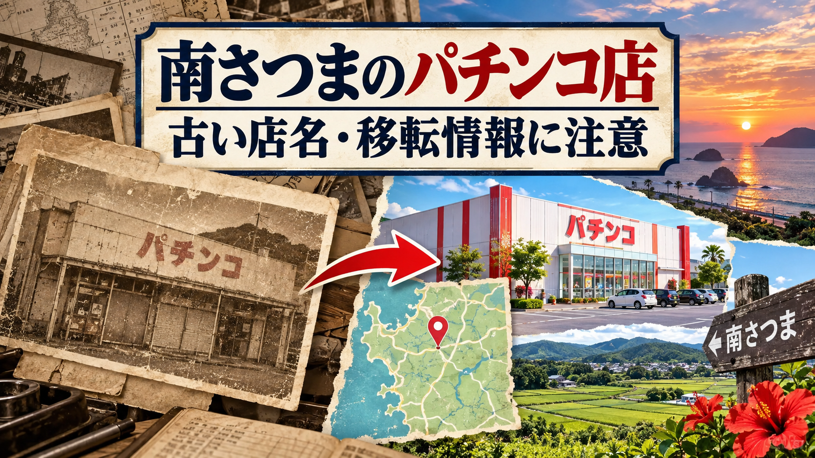 南さつまのパチンコ店を調べる|古い店名・移転情報に迷わないために