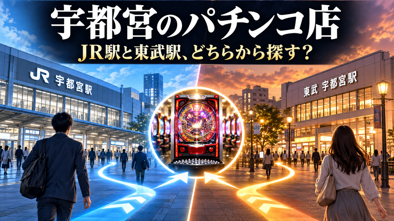 宇都宮のパチンコ、JR駅と東武駅で探し方は変わる?