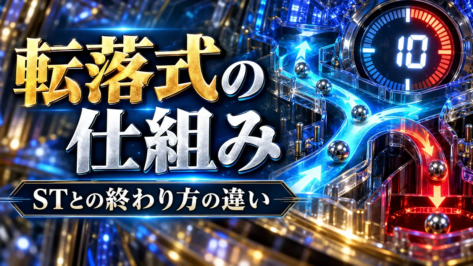 転落式の分岐とSTの回数を対比した解説画像