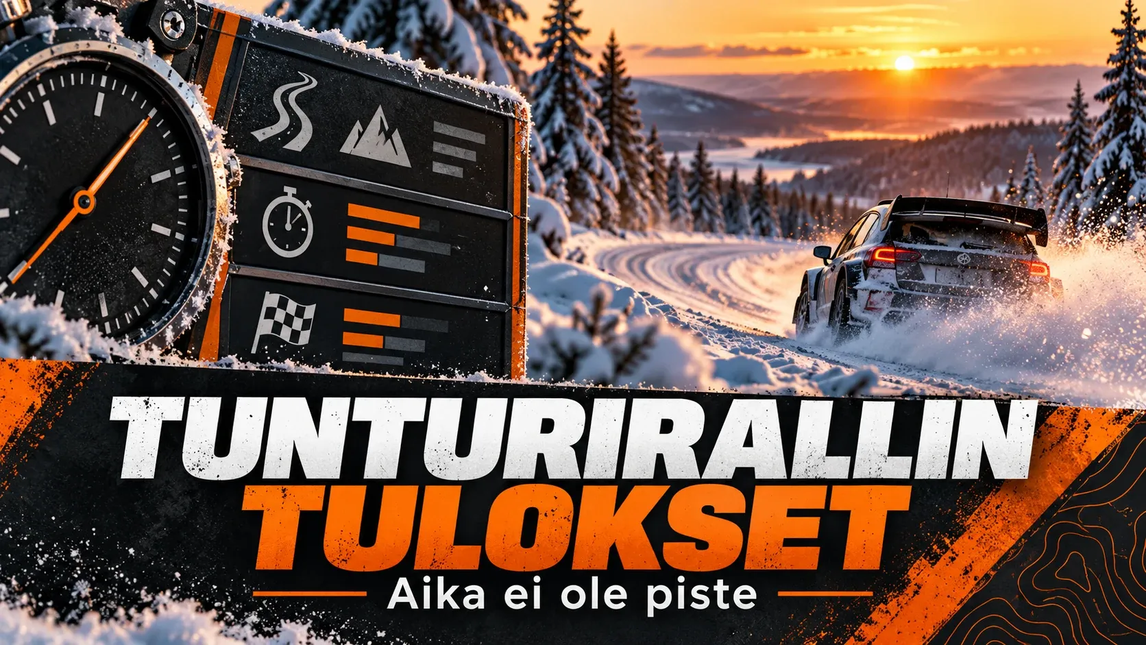 Tunturirallin tulokset: toimituksellinen urheilukuvitus.